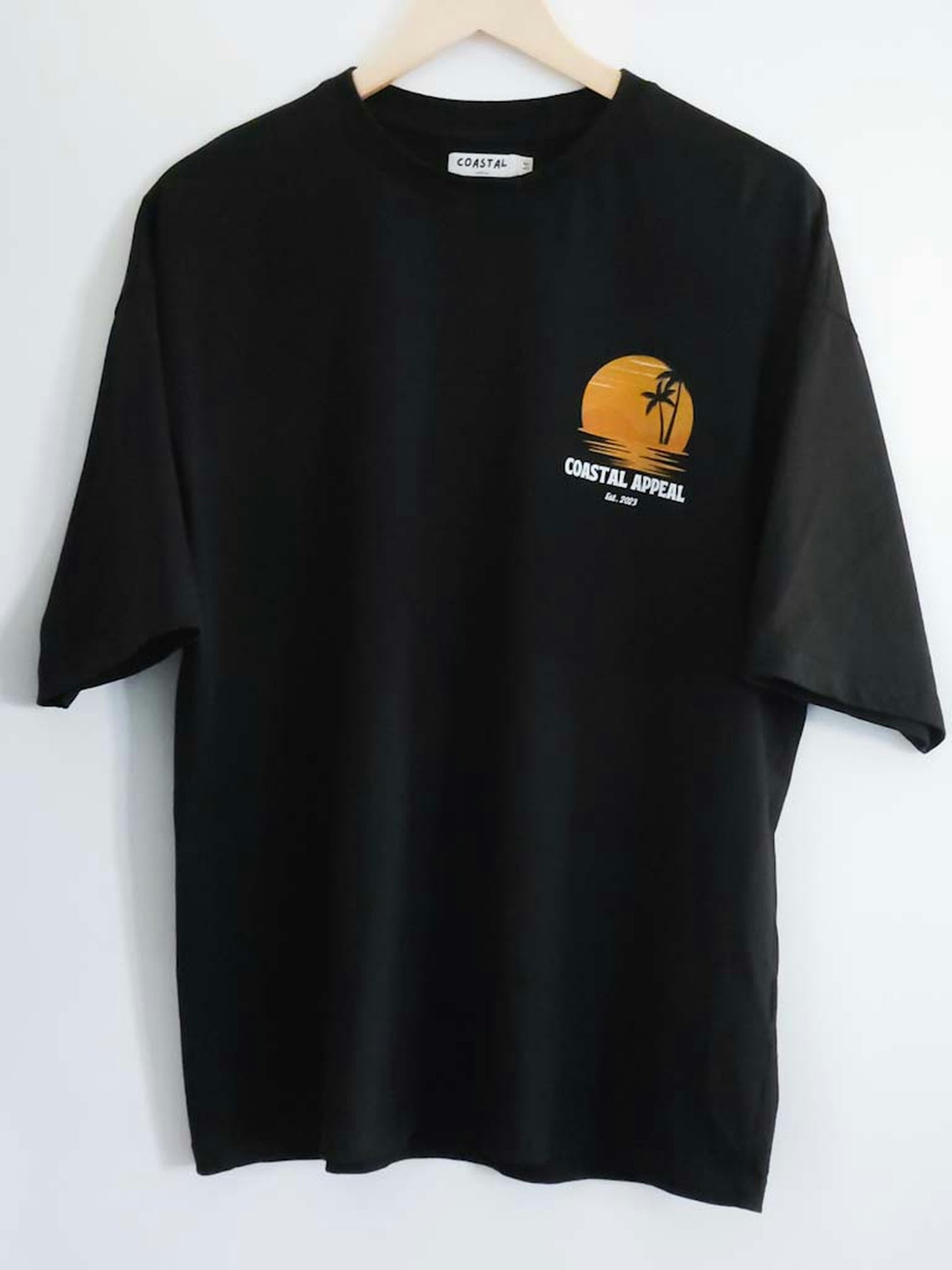 Coastal Appeal Oversized Tee- Black