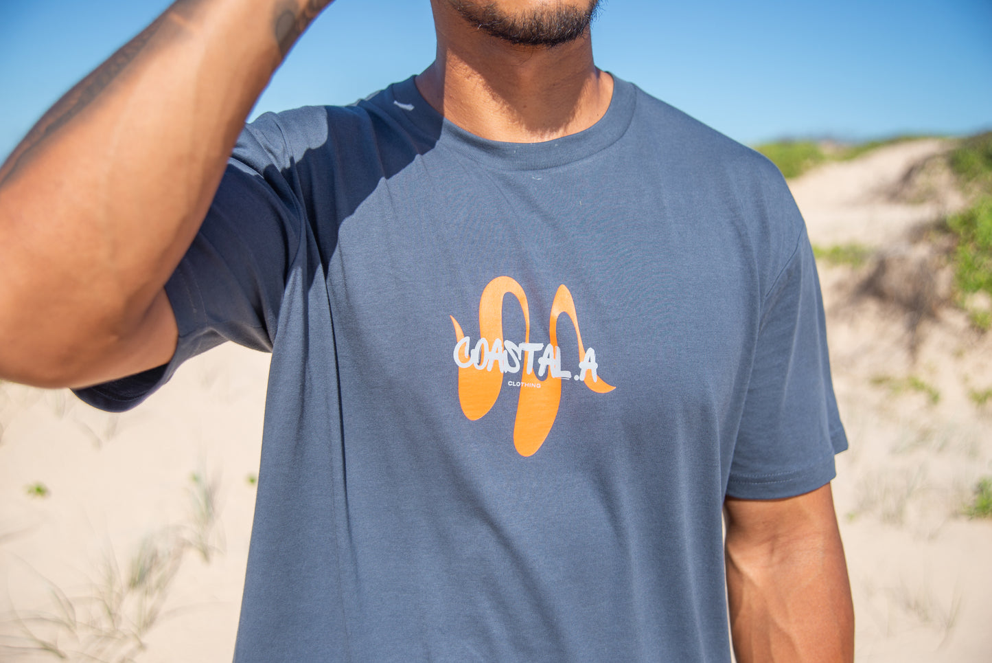 Wave Tee denim blue